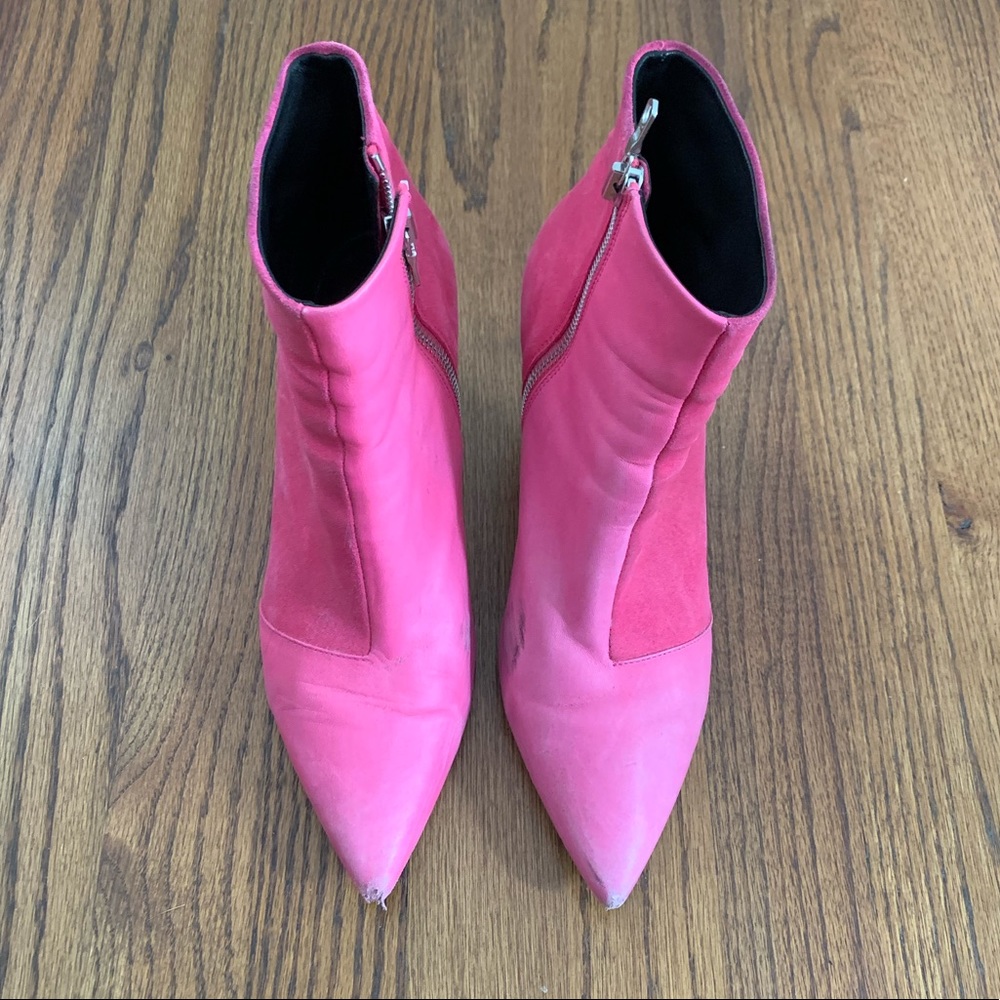 Rag & Bone Fuchsia Pink Suede Ankle Boots 38